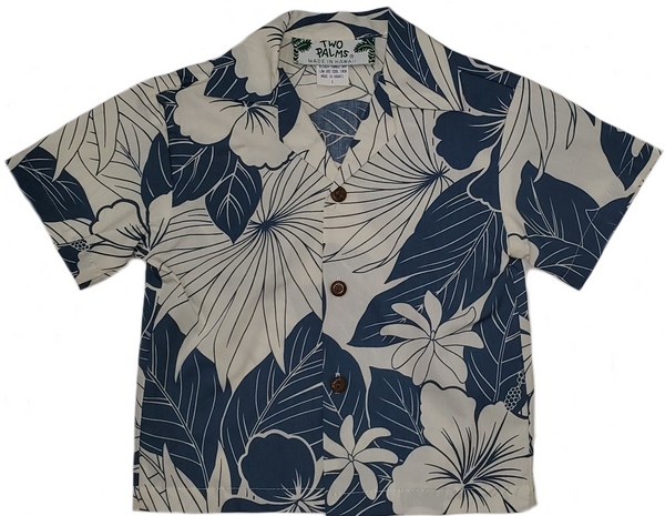 Boys Hawaiian Shirt Lanai Blue