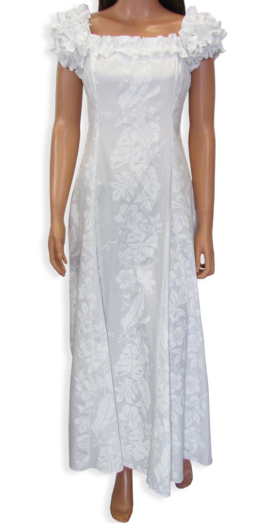 2009C MuuMuu Hibiscus Panel White