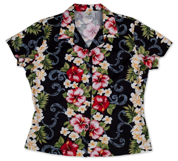 Plumeria Panel in Black