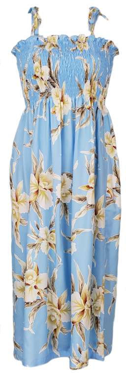 Tube Top Dress Retro Orchid Light Blue