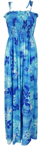 Tube Top Dress Moonlight Scenic Blue