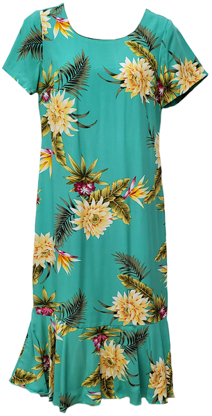 Hawaiian Dress Ceres in Green 701-3R-C