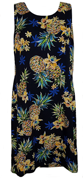 701R-Tank Dress Golden Pineapple Navy