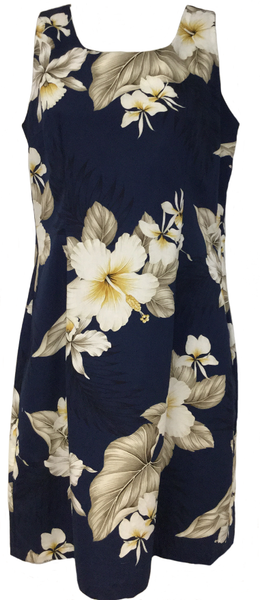 Tank Dress Hibiscus Trends Navy