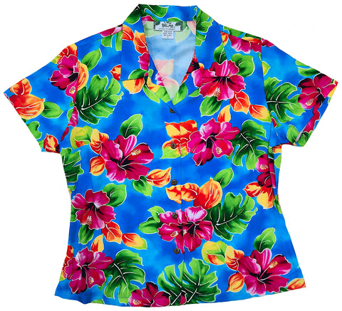 Hibiscus Watercolor Blue