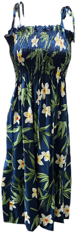 Tube Top Dress Bamboo Navy