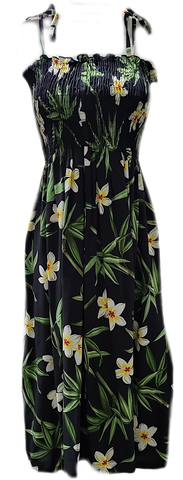 Tube Top Dress Bamboo Black