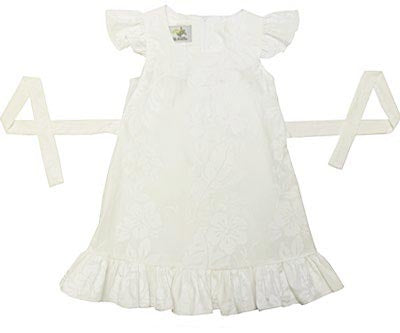 105C - Girls Ruffle Hawaii Wedding Dress