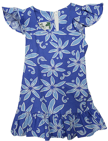 Girls Hawaiian Dress Tiare Blue