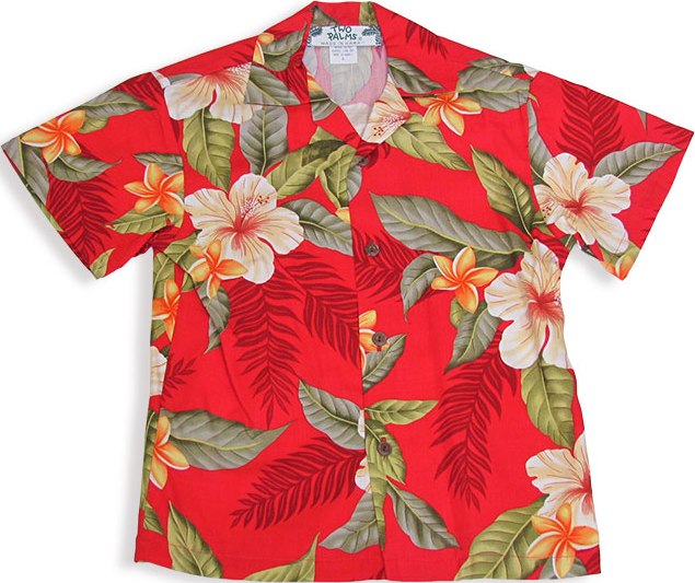 Boys Hawaiian Shirt Leilani - Red