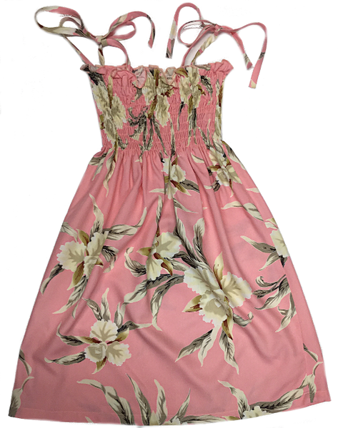 109R - Girls Elastic Tube Top Dress Retro Orchid Pink
