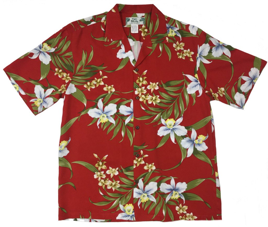 Pali Orchid in Red – Two Palms Aloha Wear Manufacturer