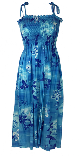 Tube Top Dress Moonlight Scenic Blue