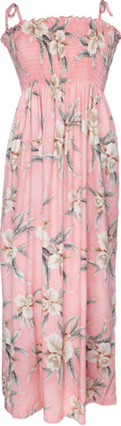 Tube Top Dress Retro Orchid Pink 45" Length