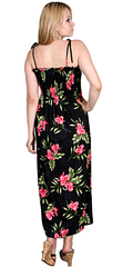 Tube Top Dress Orchid Fern Black 45" Length