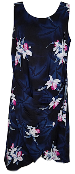 Two Palms Sarong Dress Midnight Orchid Black