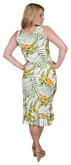 Mid length Hawaiian Dress White Napili
