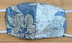 Face Mask Pineapple Garden Navy